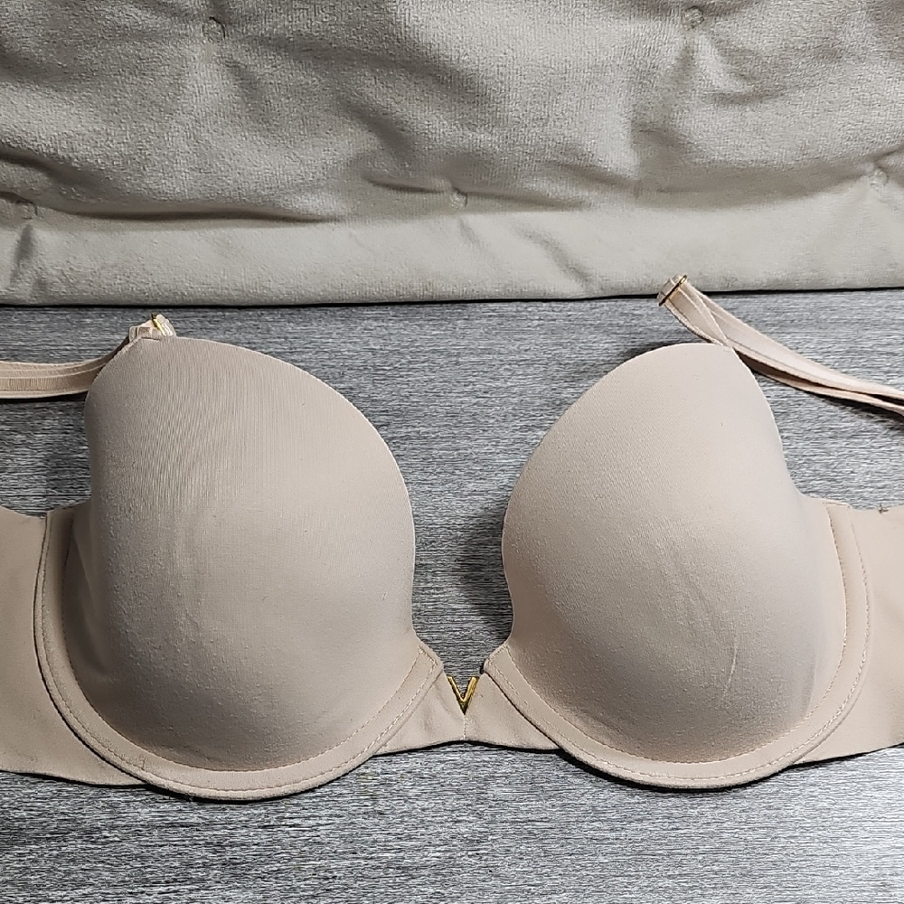 Victoria's Secret Lined Demi /demi Double Classic Beige Bra#72